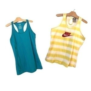 Nike Racer Back Top & Danskin Racer Back Top Fitted Inner Bra Size M